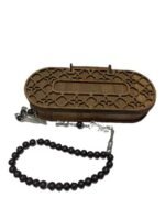 Babalar Gününe Özel Gümüş Yazılı Oniks Taşı Tespih - Görsel 7