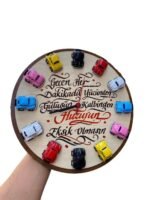 Ahşap Metal 12 Vosvos'lu Duvar Saati