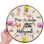 Ahşap Metal Vosvos'lu Duvar Saati