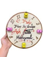 Ahşap Metal Vosvos'lu Duvar Saati