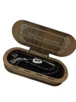 Babalar Gününe Özel Gümüş Yazılı Oniks Taşı Tespih - Görsel 4