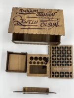 Kişiye Özel Ahşap Masa Üstü Ofis Set - Görsel 3