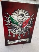 OSMANLI DEVLET ARMASI BASKILI TABLO - 35x50cm AHŞAP UV BASKILI TABLO - Görsel 2