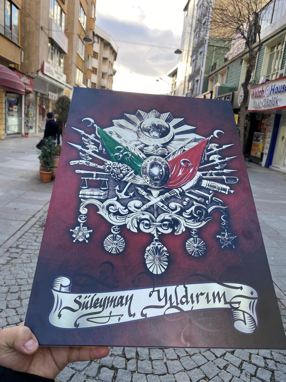 7615d95dc07d4b1abb5d16dc12ae0da8.jpg OSMANLI DEVLET ARMASI BASKILI TABLO - 35x50cm AHŞAP UV BASKILI TABLO - Görsel 1