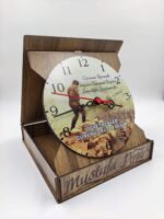 Öğretmenler Gününe Özel Kişiye Özel Yazılı Renkli Atatürk Temalı Ahşap Plaket Saat - Görsel 3