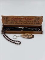 Kişiye Özel Gümüş isimli Toz Sürmeli Kehribar Anahtarlık Hediyeli - Görsel 6