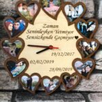 12 Fotoğraflı Duvar Saati