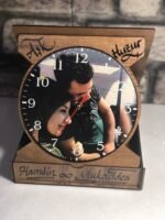 Ahşap Kutulu Masa Saati - Resimli