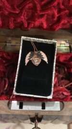 El Yapımı Şifreli Kutulu Kombin 925 ayar gümüş melek kanadı kolye - Görsel 2