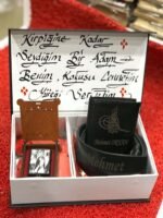 Deri Kemer Cüzdan ve Lotus Marka Resimli Çakmak