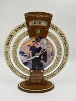 Masa Üstü Kişiye Özel Resimli Yazılı Takvimli Saat - Görsel 2