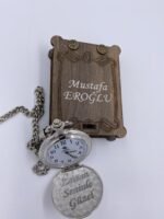 Kişiye Özel Osmanlı Tuğralı Köstekli Cep Saati - Görsel 8