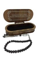 Babalar Gününe Özel Gümüş Yazılı Oniks Taşı Tespih - Görsel 3