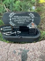 KİŞİYE ÖZEL HAZIRLANAN ÇAKMAK VE TESPİH SETİ -ANAHTARLIK VE AHŞAP KUTU HEDİYE - Görsel 3