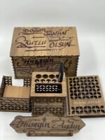 Kişiye Özel Ahşap Masa Üstü Ofis Set