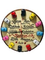 Ahşap Metal 12 Vosvos'lu Duvar Saati - Görsel 3