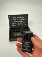 Ahşap Kutulu VIP Dokunmatik Rüzgar Çakmağı - Görsel 2