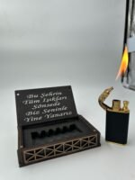 KİŞİYE ÖZEL AHŞAP KUTULU EJDERHA GÖRÜNÜMLÜ ÇAKMAK - Görsel 3